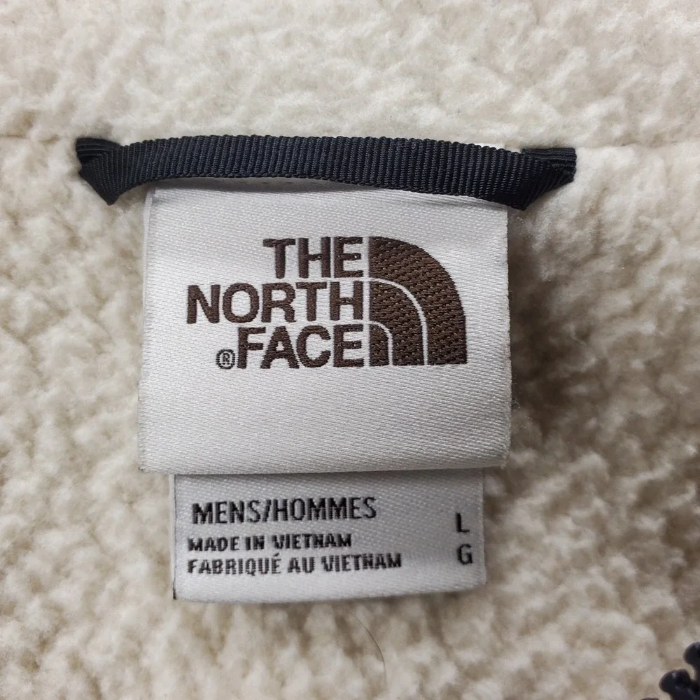 North Face Mens Cuchilla Quilted Jacket Size L Blue Insulated Fleece Lined Hood